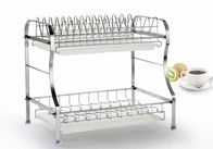 Chrome Plated Metal Kitchen Baskets , Convenient Tiered Kitchen Basket