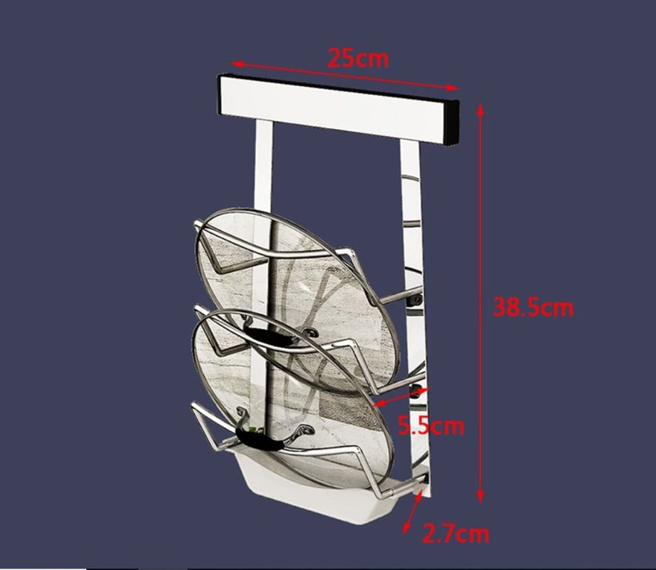 Simple Houseware Kitchen Plate Storage Rack , Wall Mounted Stainless Steel Rack For Dishes