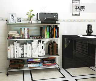 supports de stockage de l'acier inoxydable 3-Tier sur l'espace économisant multifonctionnel de roues